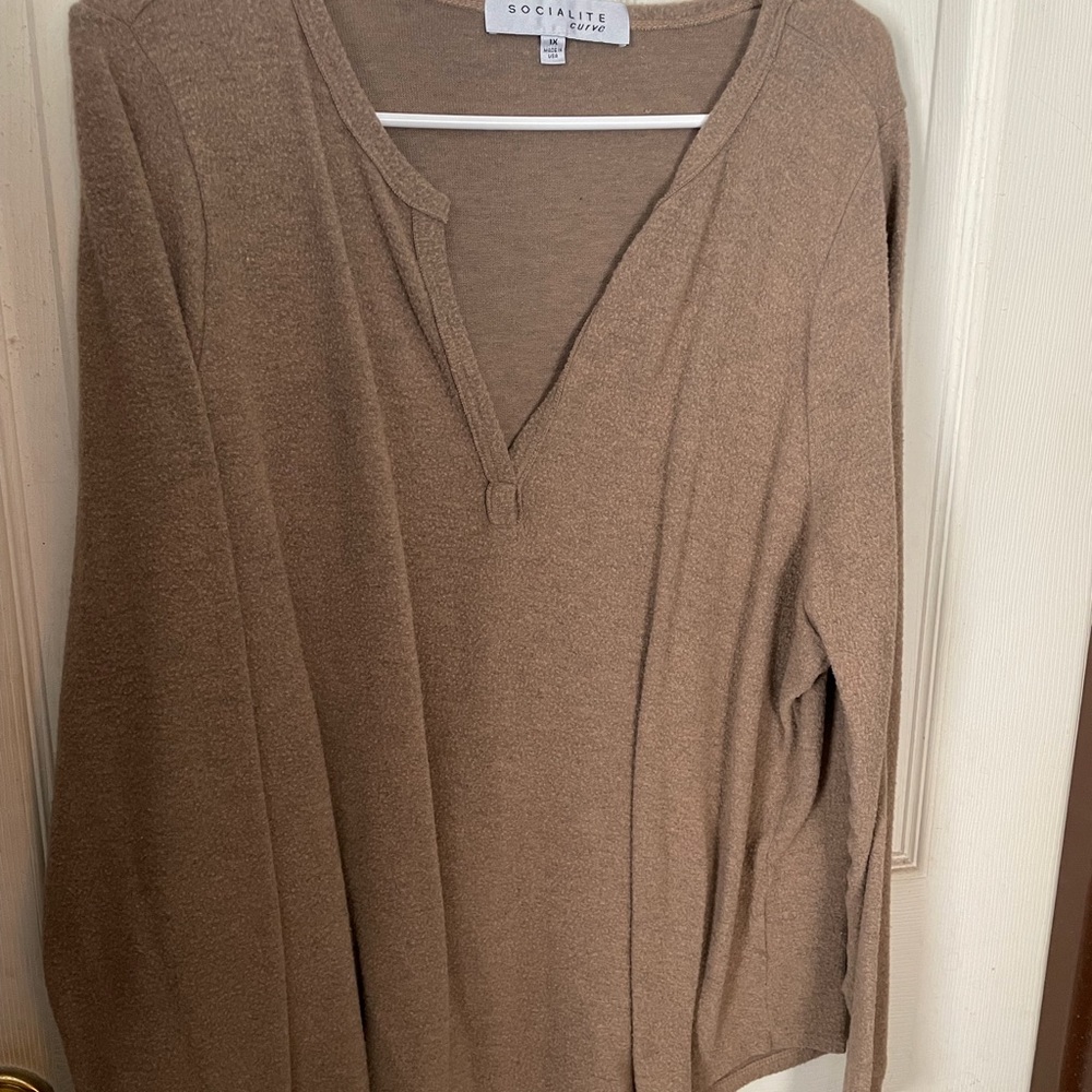 Comfy Casual LS Top - 1X